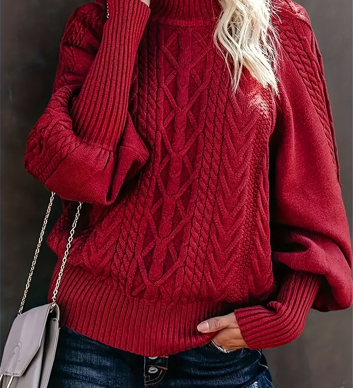 Hayden Liora | Άνετο Πλεκτό Μπλουζάκι Μακρύ Μανίκι