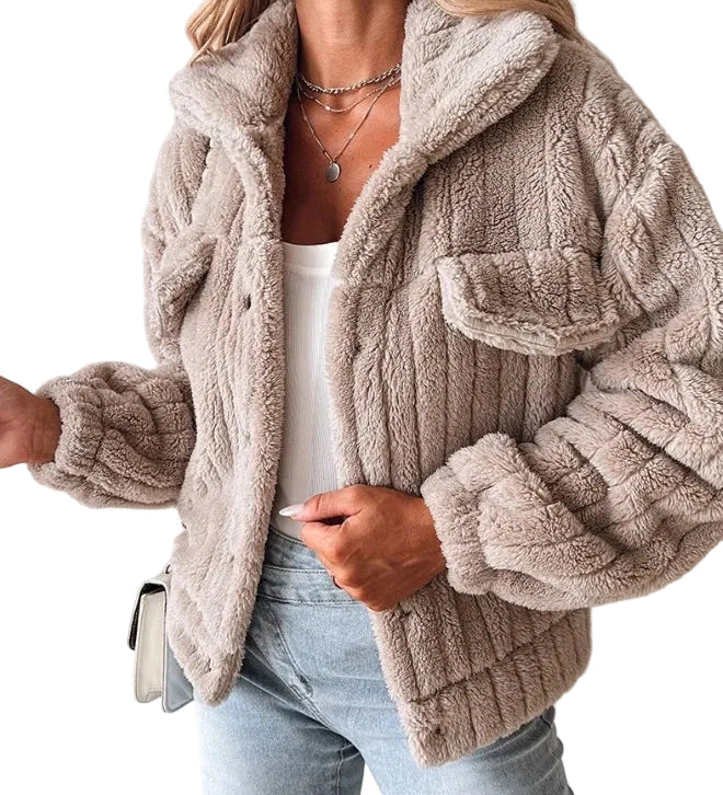 Amira - Πλεκτό Fleece Sherpa (Ribbed Fleece Sherpa)