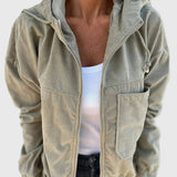 Ευριδίκη – Καθημερινό Μπουφάν από Κορντούρα με Κουκούλα