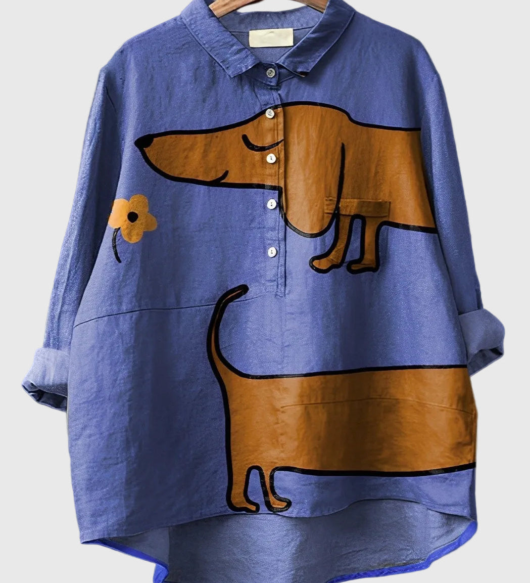 Ειρήνη - Καλλιτεχνική γυναικεία μπλούζα με μακρύ μανίκι