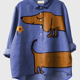 Ειρήνη - Καλλιτεχνική γυναικεία μπλούζα με μακρύ μανίκι