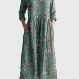 Αριάδνη – Vintage Φλοράλ Μάξι Φόρεμα