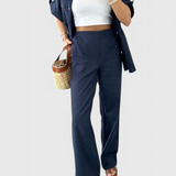 Lani Χαλαρό Σετ Δύο Τεμαχίων με Πουκάμισο και Παντελόνι