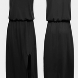 Dianne Αμάνικο φόρεμα με σκίσιμο στο πλάι με χαλαρή σιλουέτα