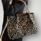 Λεονάρα | Τσάντα Tote με Λεοπάρ Πατίνα