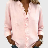 Φαίδρα - Μπλούζα με Ρίγες, V-Λαιμόκοψη και Μακριά Μανίκια