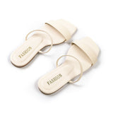 Βασικά Flat σανδάλια με τετράγωνη μύτη