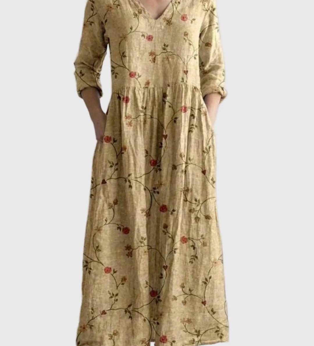 Αριάδνη – Vintage Φλοράλ Μάξι Φόρεμα