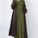 Eudora | κομψό καζουάλ φόρεμα με v λαιμόκοψη