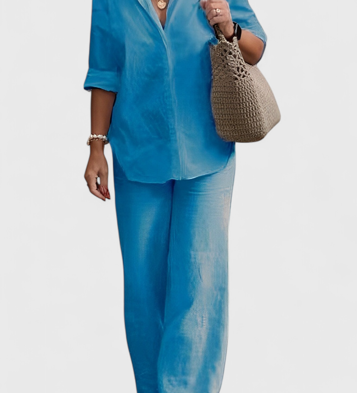 Σετ Δύο Τεμαχίων από Βαμβάκι και Λινό