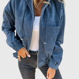 Ευριδίκη – Καθημερινό Μπουφάν από Κορντούρα με Κουκούλα