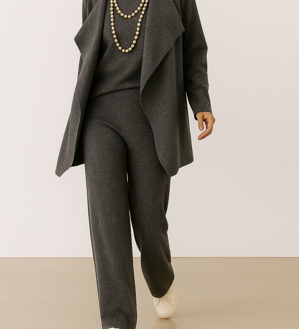 Melina | Σύνολο Καρντιγκάν, Πλεκτό & Παντελόνι "ΠΑΡΙΣΙ"