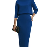 Nina - Σετ Τοπ με Λαιμόκοψη Boat και Μίντι Φούστα (Boat Neck Top And Midi Skirt Set)