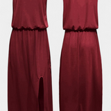 Dianne Αμάνικο φόρεμα με σκίσιμο στο πλάι με χαλαρή σιλουέτα