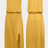 Dianne Αμάνικο φόρεμα με σκίσιμο στο πλάι με χαλαρή σιλουέτα