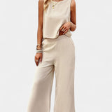 Lavinia Boho Σετ με Αέρινο Τοπ και Σορτς από Λινό και Βαμβάκι