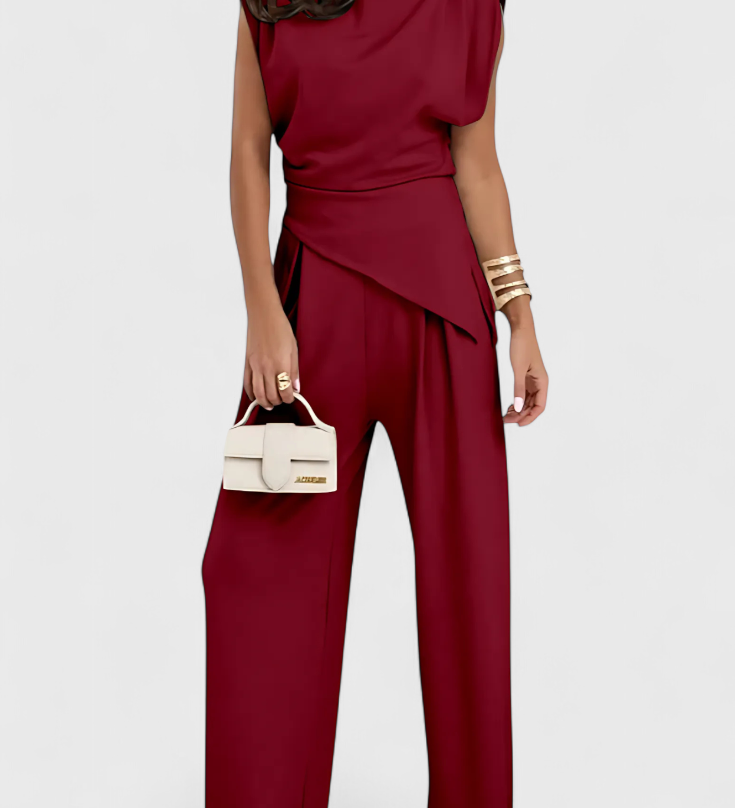 Σοφία Ασύμμετρο Σετ με Ντραπέ Ώμους