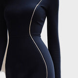 Αλυάνα | Ασύμμετρο Φόρεμα Midi με Λεπτομέρεια Φερμουάρ