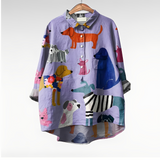 Ειρήνη - Καλλιτεχνική γυναικεία μπλούζα με μακρύ μανίκι