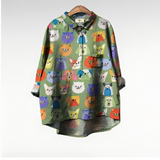 Ειρήνη - Καλλιτεχνική γυναικεία μπλούζα με μακρύ μανίκι