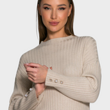 Cruella | Σετ πλεκτό ριμπ με κουμπιά