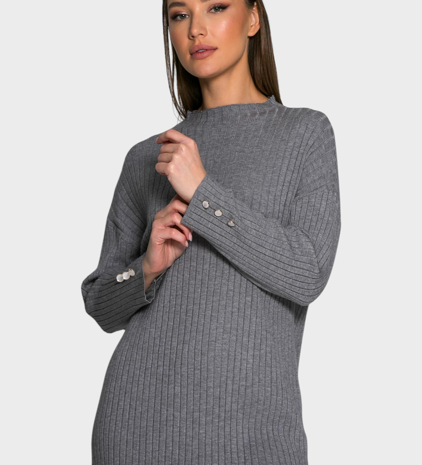 Cruella | Σετ πλεκτό ριμπ με κουμπιά