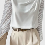 Zaraa Κομψή Μπλούζα με Διάφανες Μανίκες