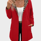 Dionissia | Αναστρέψιμο Μπουφάν με Καπέλο και Λεοπάρ Πατρόν