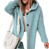 Lin - Γυναικεία Πολυτελής Πλεκτή Ζακέτα με Κουκούλα (Women’s Luxury Hooded Sweater Cardigan)