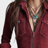 Mendy | Vintage πουκάμισο με φερμουάρ και τσέπες