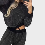 Ethel | Φαρδιά μπλούζα με πούλιες και φαρδιά παντελόνια (σετ 2 τεμαχίων)