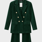 Dimitra | Βελούδινο Σακάκι Διπλής Στήθους Σετ