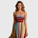 Ησιόνα - Κομψό μακρύ φόρεμα με εκλεπτυσμένες λεπτομέρειες