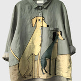 Ειρήνη - Καλλιτεχνική γυναικεία μπλούζα με μακρύ μανίκι