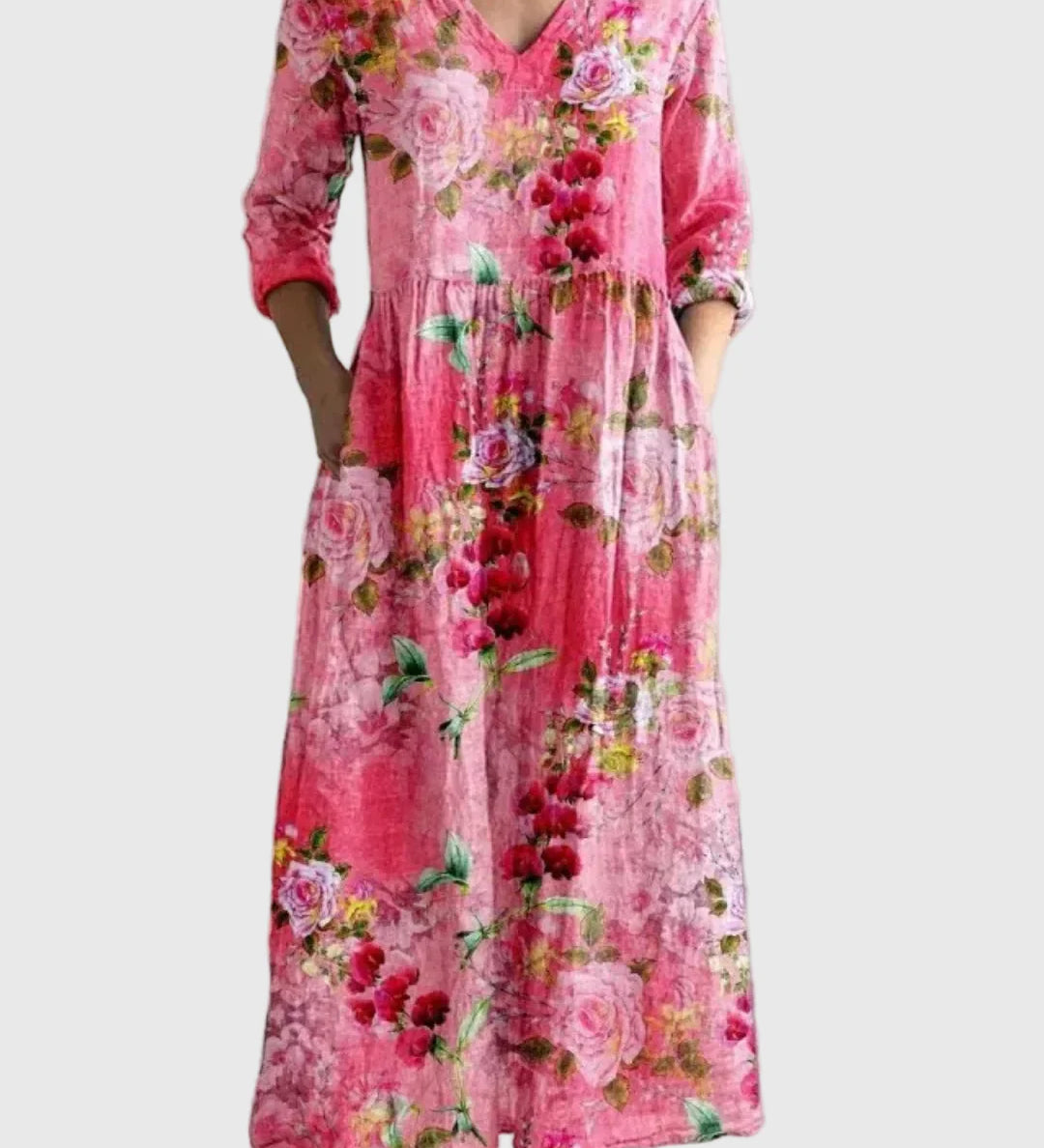 Αριάδνη – Vintage Φλοράλ Μάξι Φόρεμα