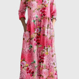 Αριάδνη – Vintage Φλοράλ Μάξι Φόρεμα