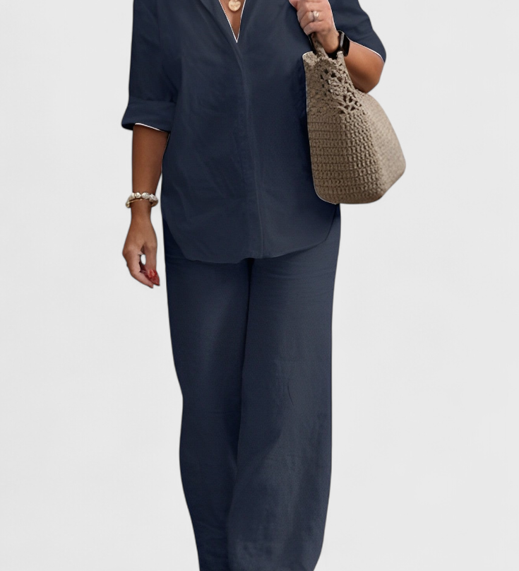 Σετ Δύο Τεμαχίων από Βαμβάκι και Λινό