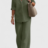 Σετ Δύο Τεμαχίων από Βαμβάκι και Λινό