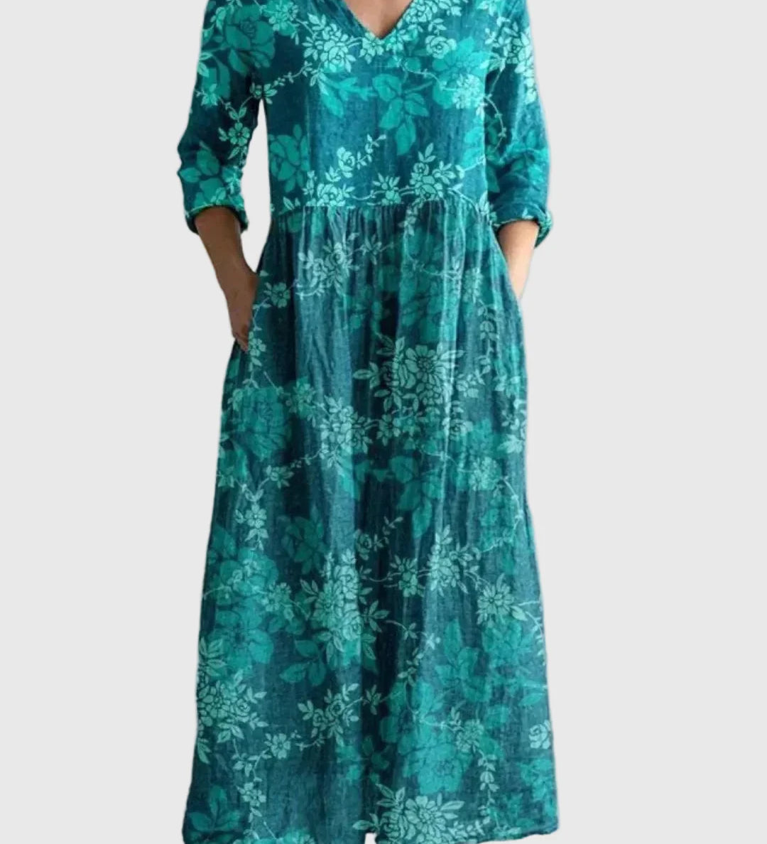 Αριάδνη – Vintage Φλοράλ Μάξι Φόρεμα