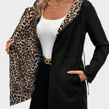 Dionissia | Αναστρέψιμο Μπουφάν με Καπέλο και Λεοπάρ Πατρόν