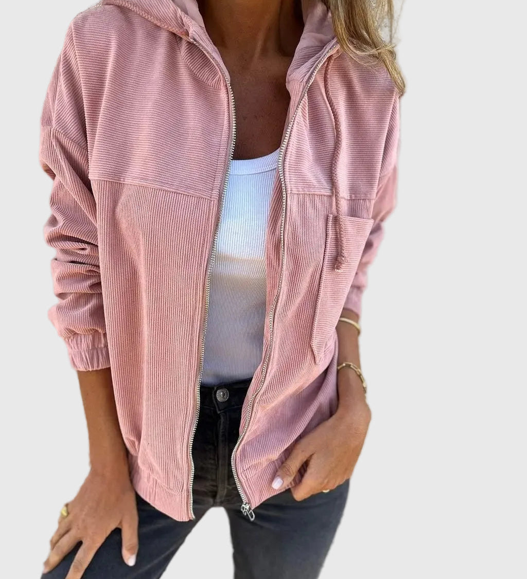 Ευριδίκη – Καθημερινό Μπουφάν από Κορντούρα με Κουκούλα