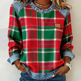 Ivy | Φούτερ με καρό μπαλώματα