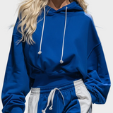 Tiana | Ρετρό Αθλητικό Σετ με Φούτερ και Ριγέ Παντελόνα με Φαρδιά Μπατζάκια