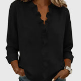 Φαίδρα - Μπλούζα με Ρίγες, V-Λαιμόκοψη και Μακριά Μανίκια