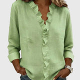 Φαίδρα - Μπλούζα με Ρίγες, V-Λαιμόκοψη και Μακριά Μανίκια