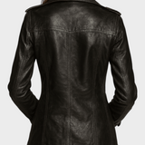 Helga | Vintage Μαύρο Διπλό Μπουφάν από Συνθετικό Δέρμα