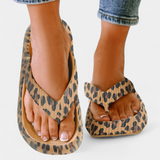Lola Leopard Print Σαγιονάρες με χοντρή σόλα