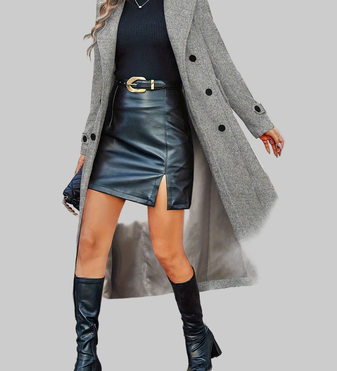 Mila διπλόφαρδο μάλλινο παλτό