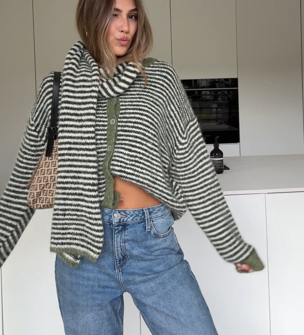 Μαλακό πουλόβερ με ρίγες