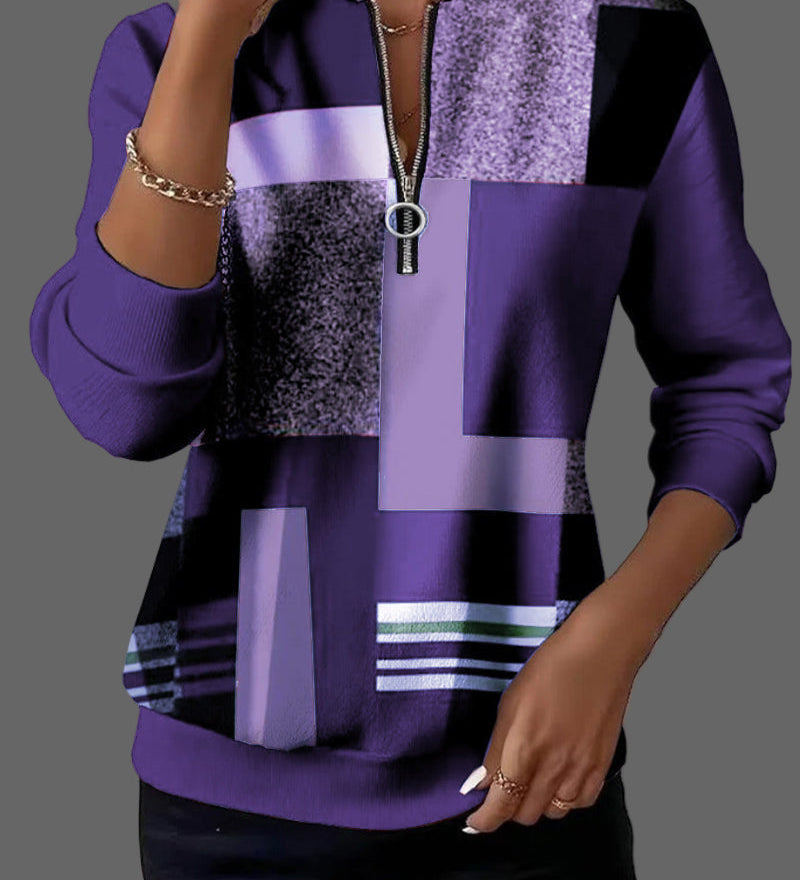 Laila | Φούτερ με μισό φερμουάρ (half-zip)